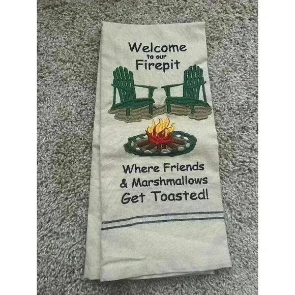 Park Designs | Kitchen Towel | Welcome to our Firepit - Picture 1 of 4